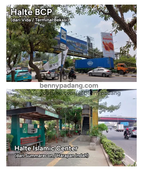 Halte penurunan Trans Beken menuju Bekasi Cyber Park