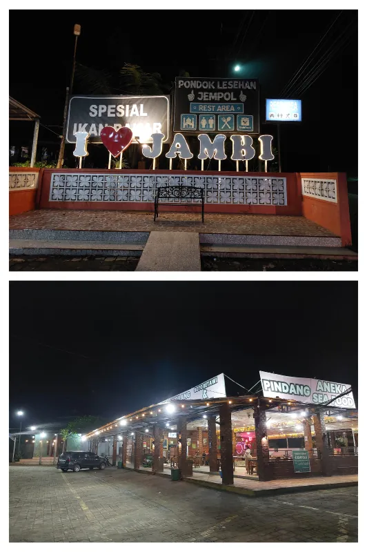 Lesehan Jempol, salah satu restoran buka 24 jam yang bisa jadi rest area di Kota Transit Lintas Timur Jambi